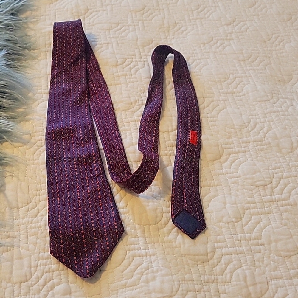 Hermès Paris Blue Red Silk Vintage Men’s Tie
